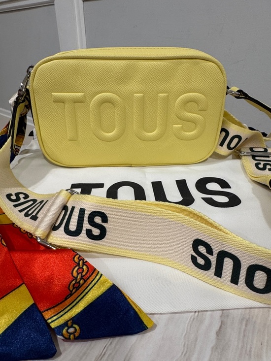 TOUS La Rue Reporter Yellow Logo Crossbody Camera Bag - Picture 4 of 17